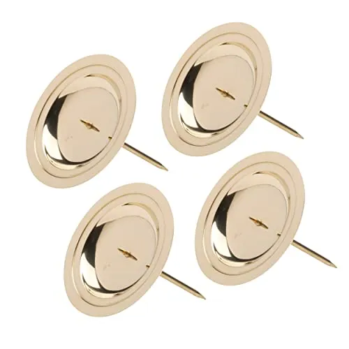 NKlaus 4X Adventskranz Kranzteller 7cm aus Messing in silber von NKlaus