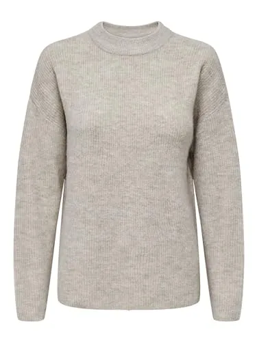 ONLY Strickpullover - Stylischer Strickpullover für den Winter, ideal zum Entspannen drinnen oder für winterliche Erkundungen. Rundhals, langarm und normal geschnitten für optimalen Komfort.