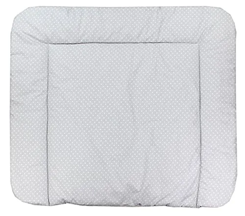 TupTam Baby Wickeltischauflage mit Baumwollbezug Gemustert, 75 x 85 cm