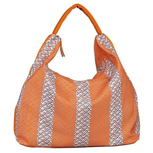 TOM TAILOR Leoni Damen Schultertasche - Orange, one size - Damen-Schultertaschen aus pflegeleichten Polyesterfasern mit Reißverschluss und ansprechendem Muster, ideal für den Alltag.