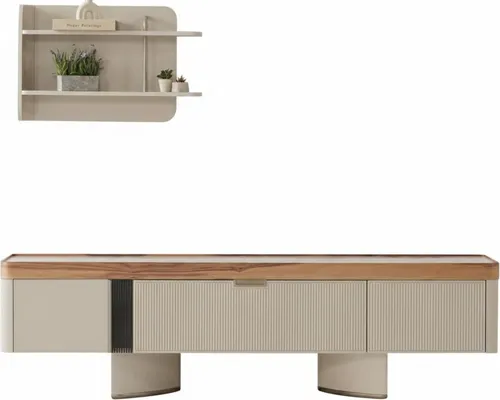 TV Board Estella Holzwerkstoff Beige Eicheoptik, Produktauswahl:TV Board