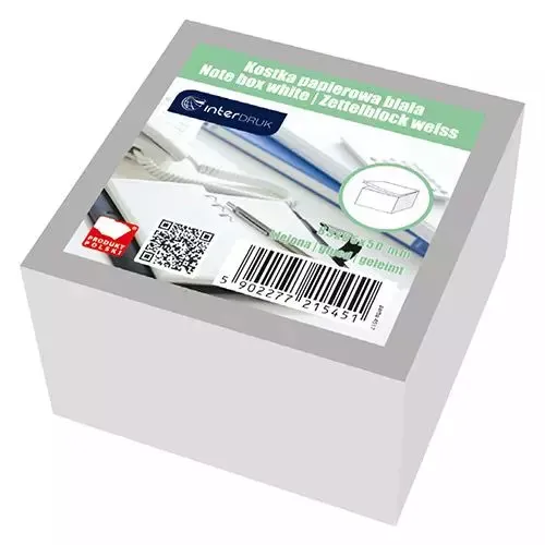 Kostka papierowa biała 85 x 85 cm Interdruk 5902277215451