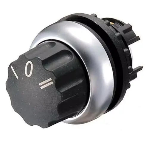 Eaton 216863 Taster mit Drehknopf, 3 Positionen Schwarz I 0 II, rastend M22-WR3