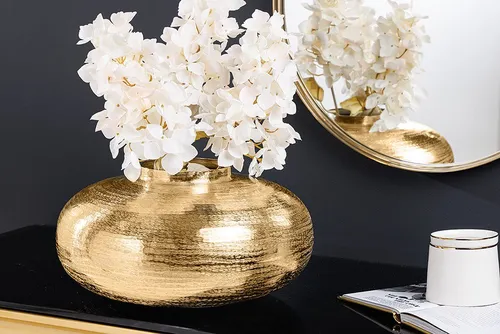 riess-ambiente Tischvase ABSTRACT ORIENT Ø35cm gold in gold von Riess-Ambiente