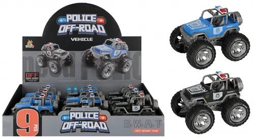 Auto terenowe Policja 13cm mix MEGA CREATIVE 544206 MEGA CREATIVE 5905523646184