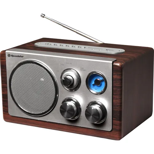 Roadstar HRA-1345NUSWD Vintage Radio in braun von Roadstar