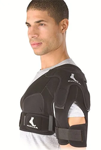 MUELLER Shoulder Support - Schulterstütze XXL-3XL - Bandagen für optimale Sport-Schulter Unterstützung mit atmungsaktivem Mesh-Panel und individueller Passform, ideal bei Verletzungen und Zerrungen.