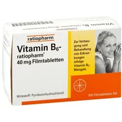 Vitamin-B6-Ratiopharm 40mg Filmtabletten 100 ST von ratiopharm