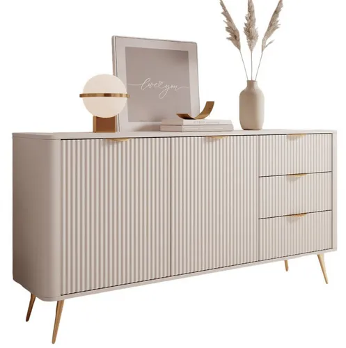 Compleo BELLO Kommode mit drei Schubladen und zwei Drehtüren