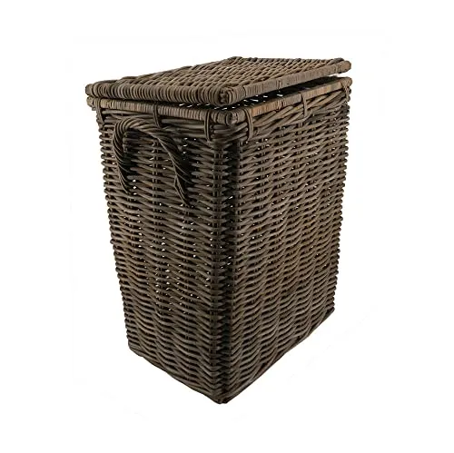 Vintage Line Wäschekorb mit Deckel Wäschetruhe aus Rattan, ca. 115 Liter