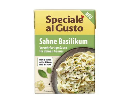 Hengstenberg Saucen, Hengstenberg Speciale al Gusto Sahne Basilikum Packung 400g