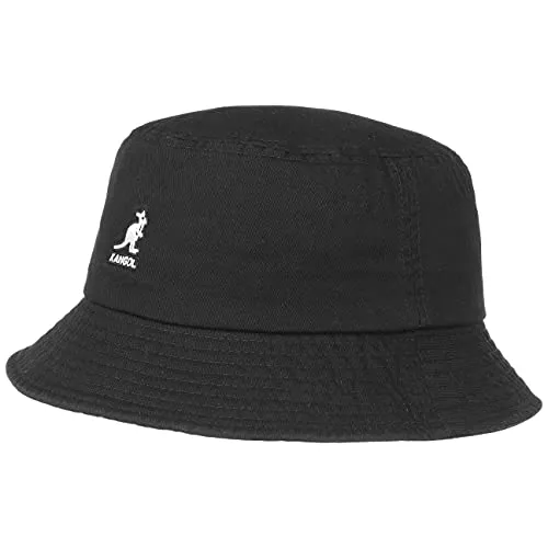 Kangol Unisex Washed Bucket Schlapphut, Schwarz (Black), S von Kangol