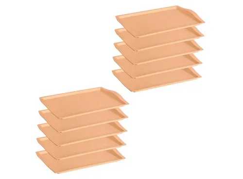 Engelland Serviertablett 10-tlg., BPA-frei, rechteckig, modern - Engelland Serviertablett (10-tlg.) aus robustem, BPA-freiem Kunststoff in stilvollen Pastellfarben. Ideal für Kantinen und Frühstück im Bett. Praktische Trageaussparungen und spülmaschinenfest für einfache Reinigung.