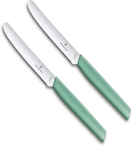 Victorinox Tafelmesser-Set | Wellenschliff | Swiss Made | mint-green/Grün