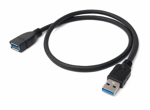 USB 3.0 Kabel 50 cm Typ A Stecker zu Buchse Adapter in Schwarz