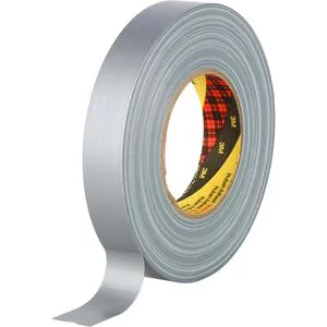 Scotch Gewebeklebeband 389 25mm x 50m - Silber - Klebstoffe: Wasserfestes, formbares Gewebeklebeband für vielseitige Anwendungen, ideal zum Abdichten und Verbinden von Materialien.