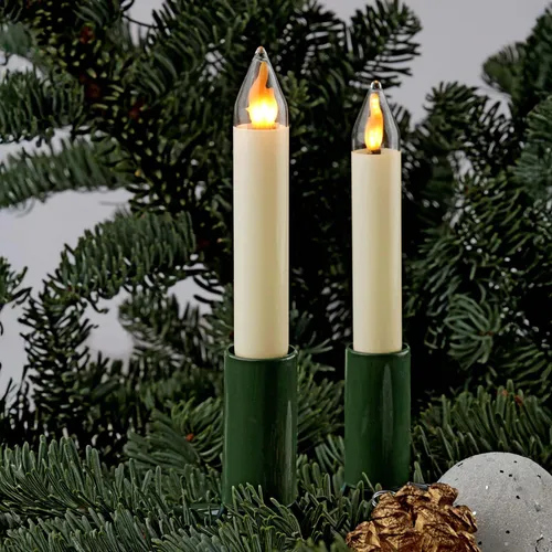 Lichterkette Weihnachtsbaum LED Filament mit Flammeneffekt, innen 20 teilig, Germany, Schaftkerzen 802092