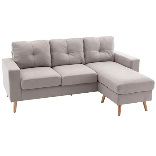 HOMCOM 3-Sitzer Eckcouch in L-Form von HOMCOM
