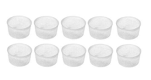 AlcoFermBrew 10 x Käseform 9x5.2cm - 0.35kg - Caciotta – Käseformen | Korb | Käseherstellung | Lab