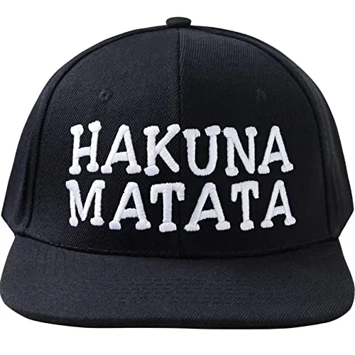 EXPRESS-STICKEREI Lustige Kappe mit Spruch Hakuna Matata - Verstellbare Urban Basecap - Hochwertige Schildkappe - Baseball Kappe - Snapback Kappe mit Verschluss - Einheitsgröße