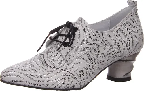 Simen Schnürhalbschuhe in Weiß/Weiß Kombi, Gr. 41 - Elegante Pumps aus hochwertigem Glattleder in klassischem Weiß mit individueller Schnürung für optimalen Tragekomfort und Retro-Charme, ideal für festliche Anlässe.