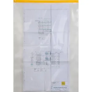 Hele Planschutztasche 95005-10, für DIN A4, 230 x 320mm, mit Gleitverschluss, 100my