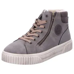 Romika Damen Schnürstiefel in Grau, Größe 40 - Wanderschuhe mit Tex-Membrane für optimalen Näseschutz, kuscheligem Warmfutter und praktischem Reißverschluss für einfaches An- und Ausziehen.