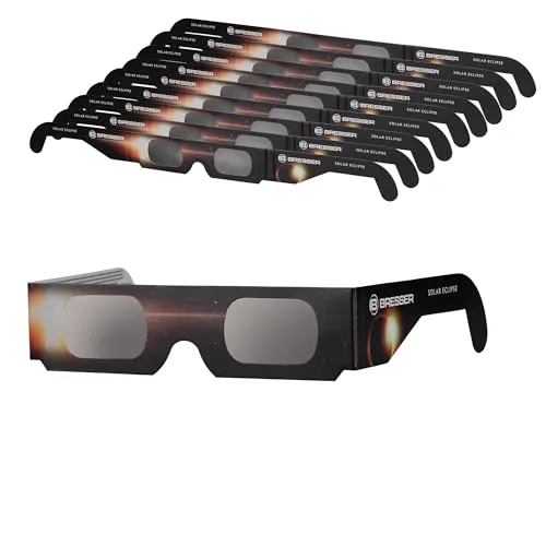 BRESSER Sonnenfinsternis-Brille (10 Stück) in schwarz von BRESSER