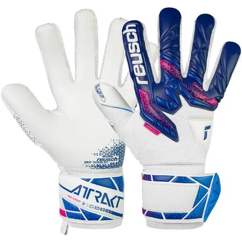 REUSCH Herren Handschuhe Attrakt RE:GRIP NC - Torwarthandschuhe mit Re:grip-Latex für maximale Langlebigkeit und Performance. Der Negative Cut sorgt für perfekten Sitz und präzise Ballkontrolle, während atmungsaktives Mesh-Material für optimale Belüftung sorgt.