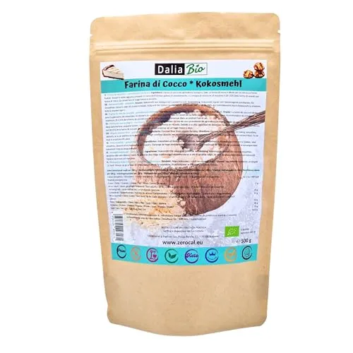 Dalia – Bio Kokosmehl 500g | Glutenfrei | Ballaststoffreich | Low Carb | Vegan | Premium Qualität | Für Kuchen, Brot, Smoothies & Keto Rezepte
