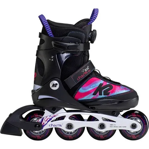 K2 Skates Mädchen Inline Skates Charm BOA ALU, Black