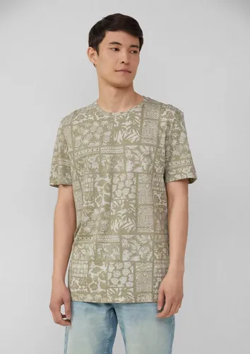 s.Oliver Kurzarmshirt T-Shirt Baumwoll-T-Shirt mit All-over-Print