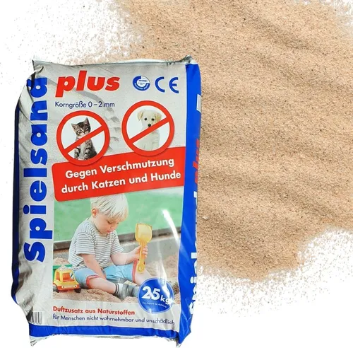 Spielsand Plus 25 Kg 0-2 mm Spielkastensand Sand für Sandkasten Kinder Sand Spielsand für Sandkasten Kinderspielsand Quarzsand Kindersand