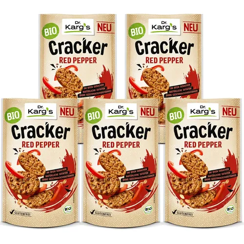 Dr. Kargs Red Pepper Cracker mit der Schärfe aus Paprika 85g 5er Pack