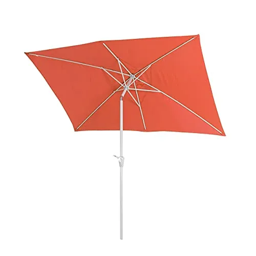 Sonnenschirm N23 - 2x3m Neigbar mit UV-Schutz 50+, Terracotta - Sonnenschirm für Garten und Balkon, kippbar mit UV-Schutz 50+ für optimalen Sonnenschutz, leicht transportierbar dank halbierbarem Mast.