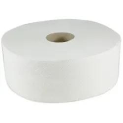 Commerline 6 Rollen Jumbo Toilettenpapier 2-lagig 492 Blatt 100% Recycling-Zellstoff Hochweiß