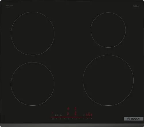 Bosch Serie 6 PIE631HB1E Induktionskochfeld 60 cm - Schwarz - Kochfeld für Einbau mit 4 Zonen, Boost-Funktion für schnelles Kochen und Touch-Bedienung. Ideal für moderne Küchen.