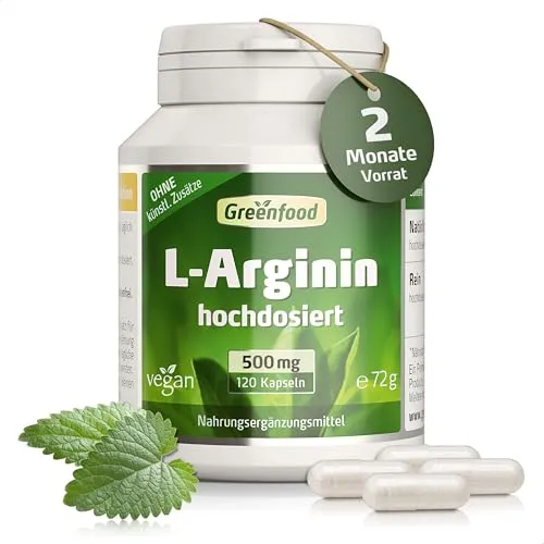 L-Arginin Kapseln, hochdosiert, 500 mg