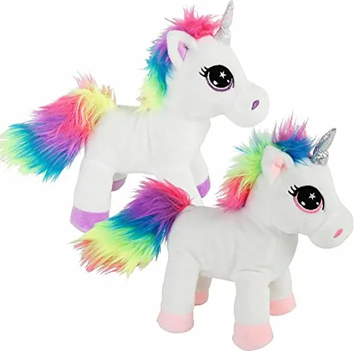 Michel Toys 10758 Plüsch Einhorn, weiß