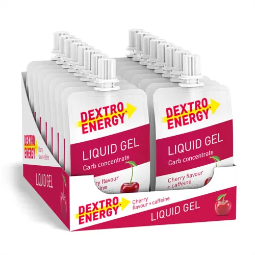 Dextro Energy Liquid Gel – 7 Beutel mit Kirsche und Koffein