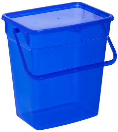 plast team Waschmittelbox 10 Liter blau-transparent