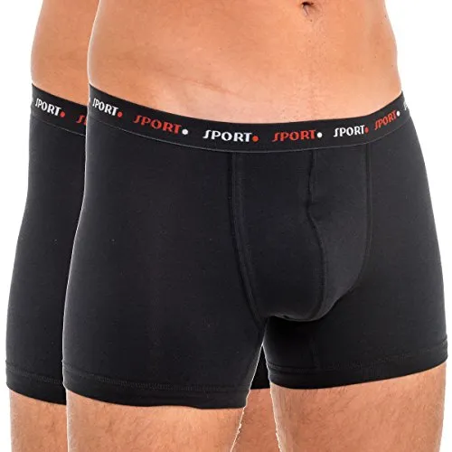 HERMKO 8950 2er Pack Herren Retropant, Größe:D 4 = EU S, Farbe:schwarz - Sport