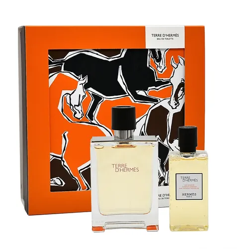 Hermes Terre d´Hermes Geschenkset 100ml Eau de Toilette & 80ml Duschgel - Herren Geschenkset mit 100ml Eau de Toilette und 80ml Duschgel, ideal für den modernen Mann, der Eleganz und Frische schätzt.