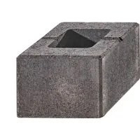 Kann Lindeza-Mauer Halbstein 20 cm x 20 cm x 15 cm Vulkananthrazit