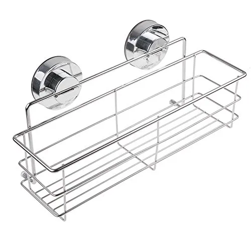 Duschkörb Ablage Selbstklebend Duschkorbe Wandablage Badezimmer Küche Caddy Badregal Ohne Bohren Duschregal 304 Edelstahl,Silber