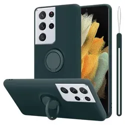 Cadorabo Hülle für Samsung Galaxy S22 ULTRA Schutz Hülle in Grün Handyhülle TPU Etui Case Cover