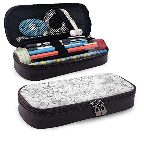 Stylish Pens Pencil Case Chess Pattern Pencil Box Zipper Stationary Case Coin Purse Cosmetic Bag - One Pocket Office Supplies Back to School