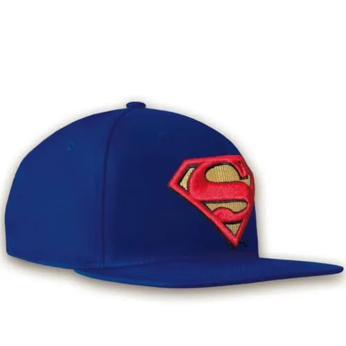 Logoshirt®️ DC Comics Superman Snapback Cap - Offiziell lizenzierte Baseball Cap mit hochwertiger Superman Logo Stickerei, ideal für Fans und als Eyecatcher im Frühling und Sommer.