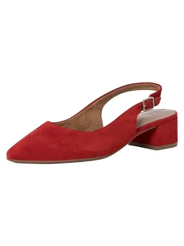 Tamaris Slingpumps 1-29500-42 500 normal - Elegante Slingpumps mit 4 cm Blockabsatz, hochwertigem Leder und TOUCH-IT-Technologie für optimalen Tragekomfort – ideal für stilvolle Alltagslooks.