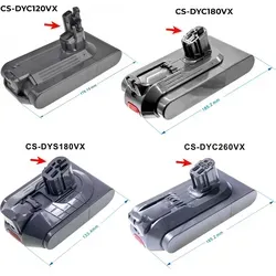 TECHTEK Akkus für Dyson Detect Slim, SV26, SV30 und mehr - Handy-Gadgets: Hochleistungsakku mit 63Wh, 2500mAh und 25.2V für zuverlässige Kompatibilität und längere Laufzeiten.